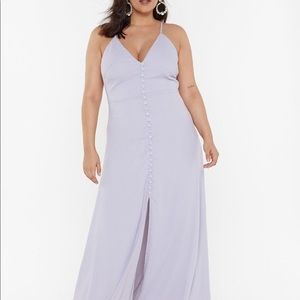 NWT Nasty Gal Don’t Take Slit Button Down Dress 18